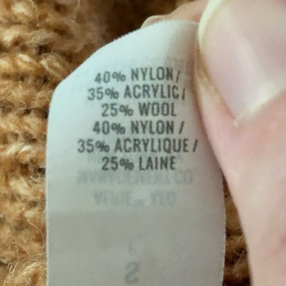 Aerie Happy Place Wool Blend Orange Cable Knit Oversized Sweater - Picture 6 of 7